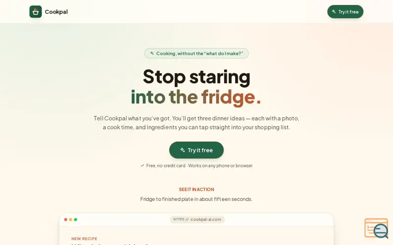 Screenshot of Cookpal