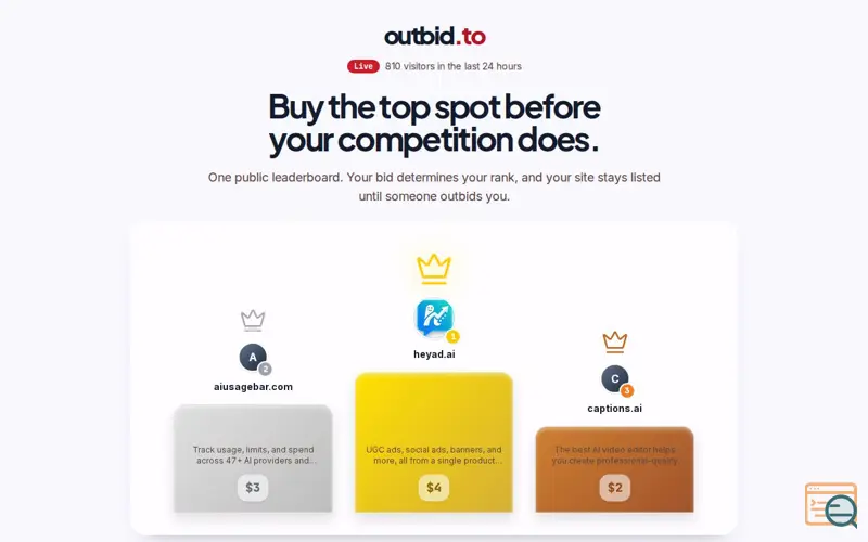 Screenshot of Outbid