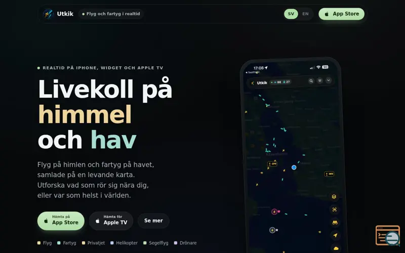 Screenshot of Utkik