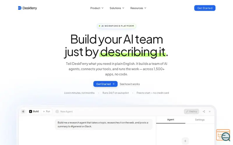 Screenshot of DeskFerry