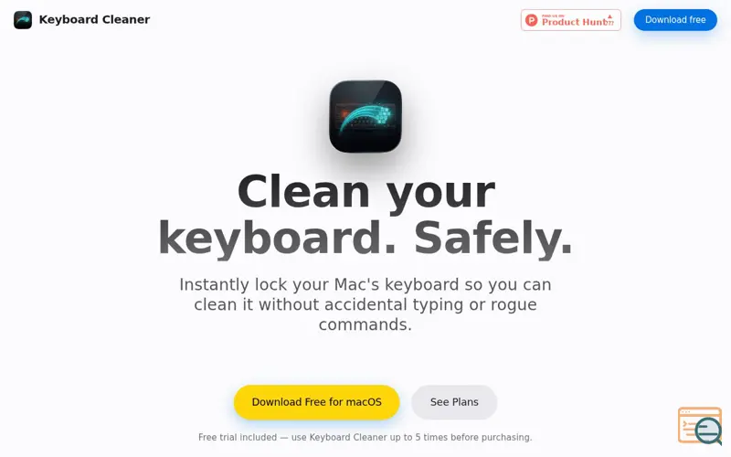 Screenshot of Keyboard Cleaner