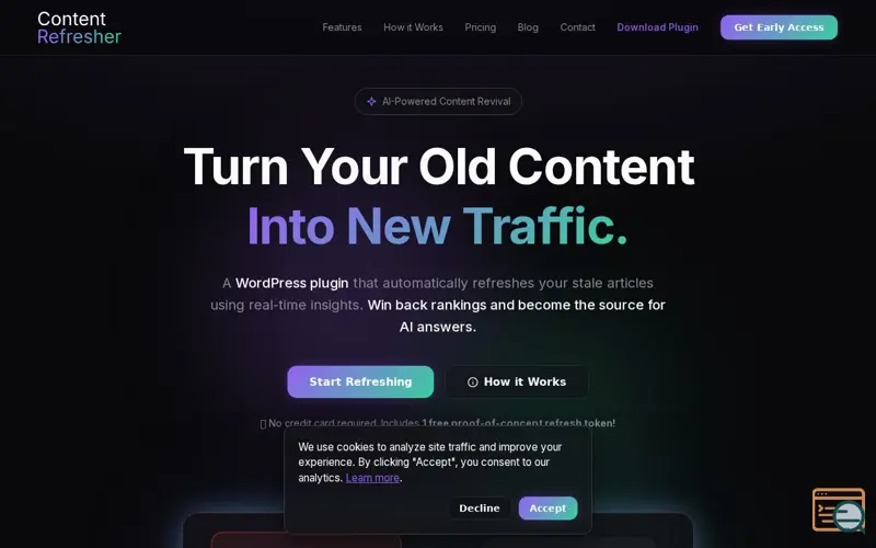 Screenshot of Content Refresher