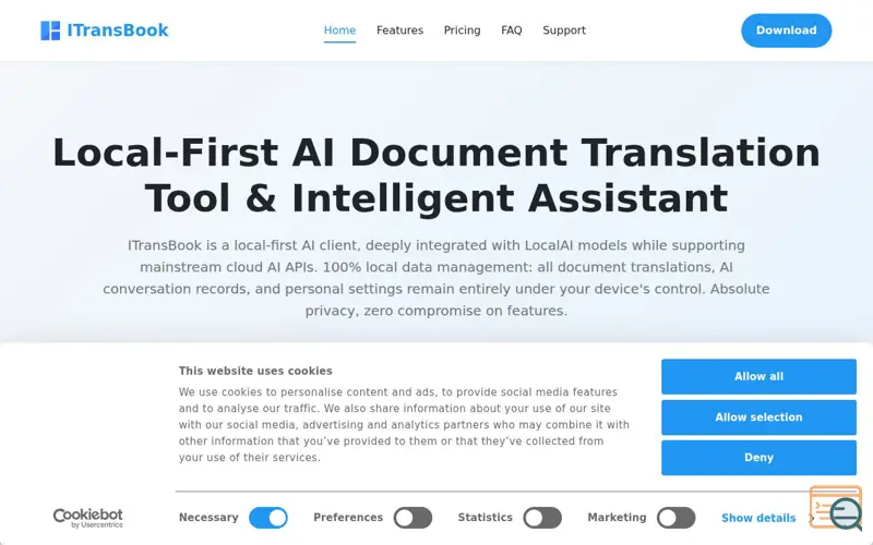 Screenshot of ITransBook