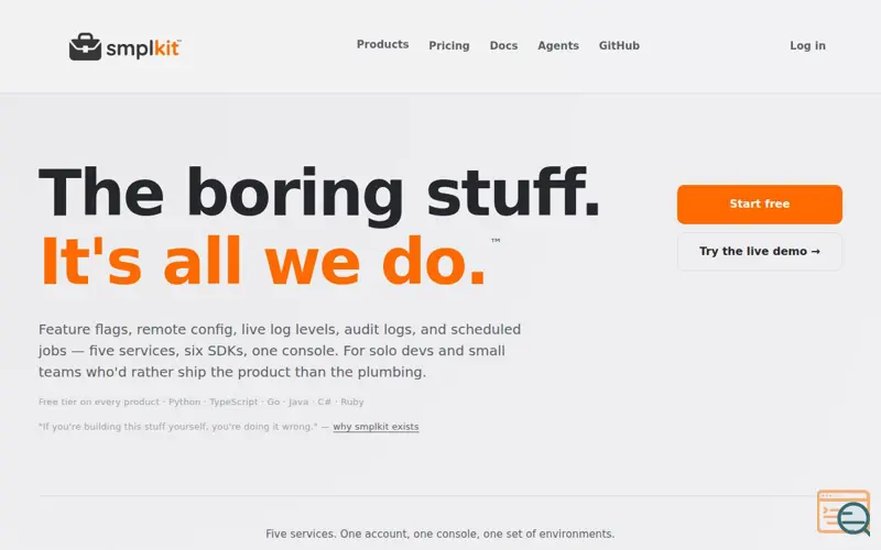 Screenshot of Smplkit