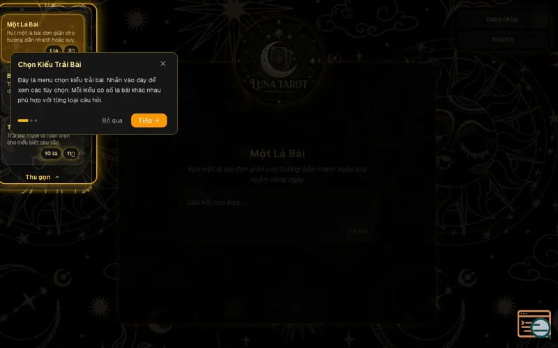 Screenshot of Luna Tarot