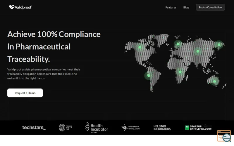 Screenshot of Validproof