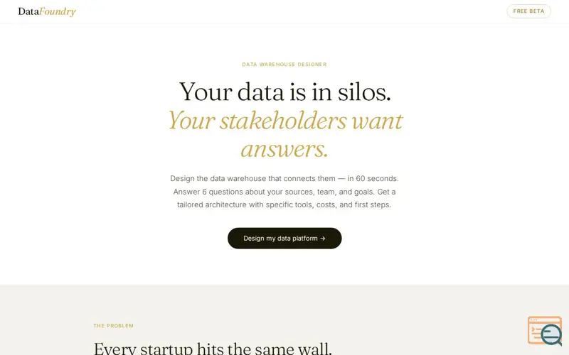 Screenshot of DataFoundry — Pipeline Architect