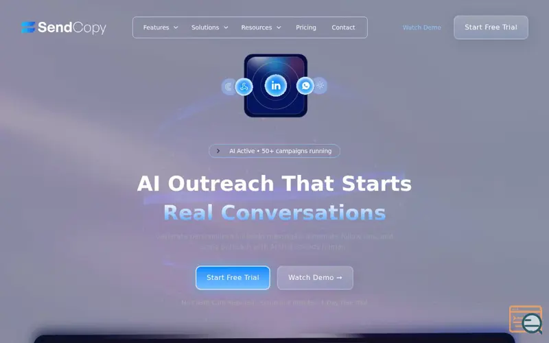 Screenshot of SendCopy.ai