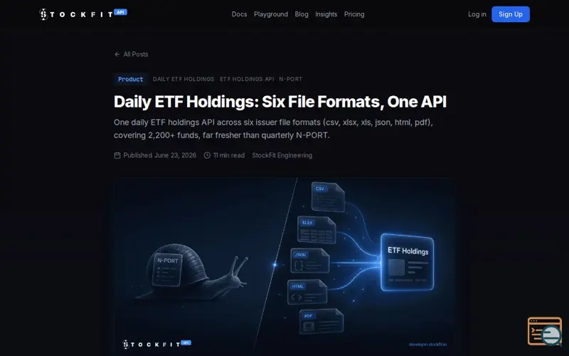 Screenshot of Developer, a launch using rrweb