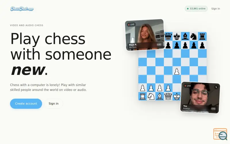 Screenshot of ChessChat - Omegle x Chess.com