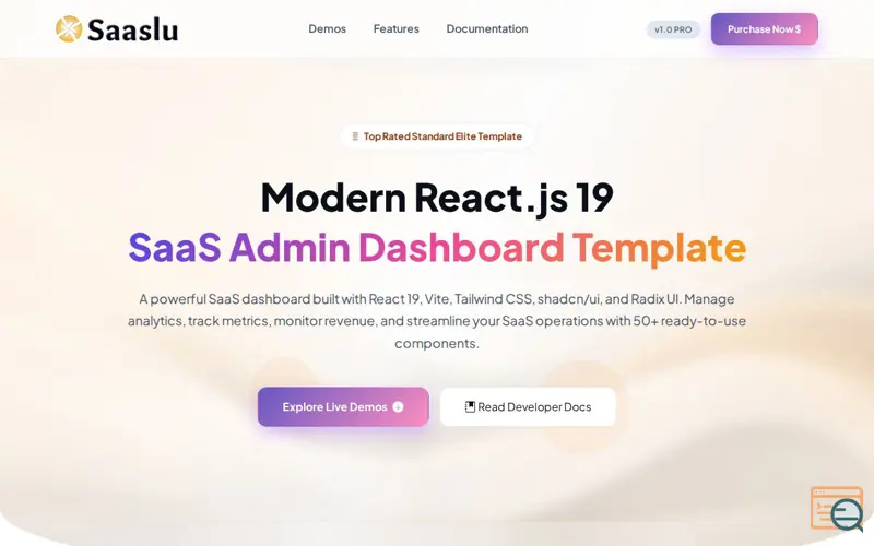 Screenshot of SaaSlu - Admin Dashboard