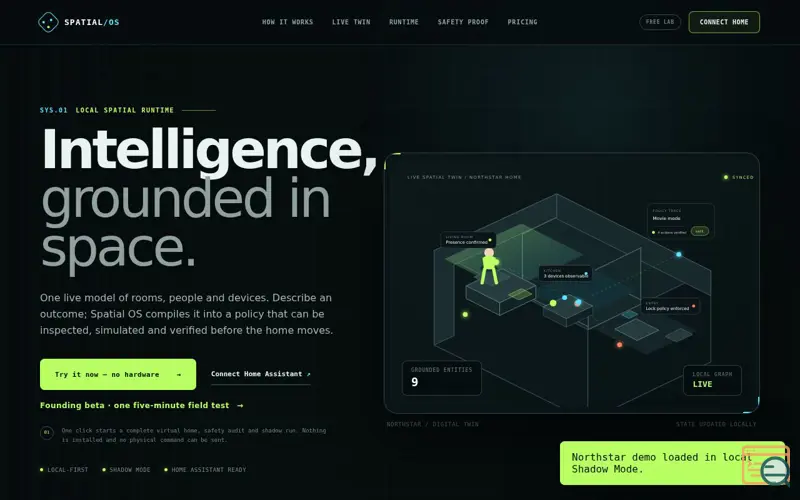 Screenshot of Spatial OS