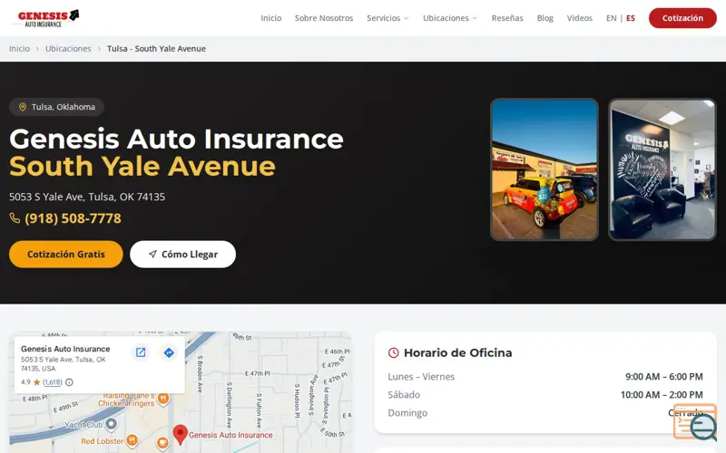 Screenshot of Seguro de Auto Tulsa