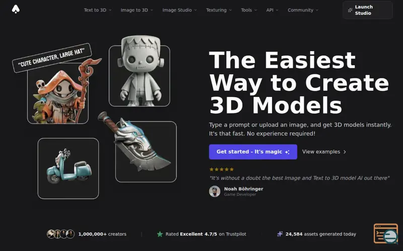 Screenshot of 3DAIStudio