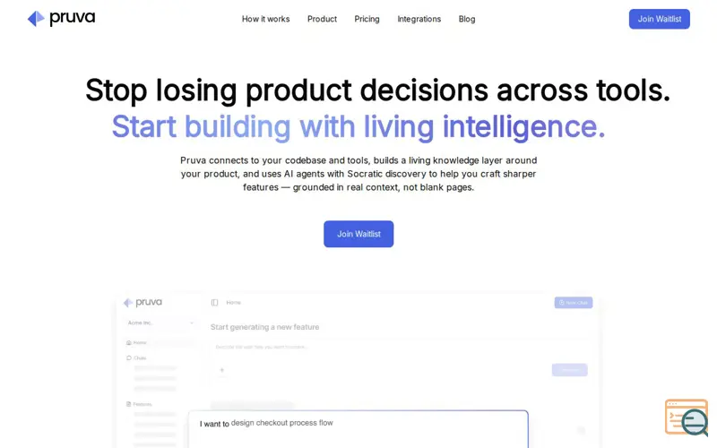 Screenshot of Pruva