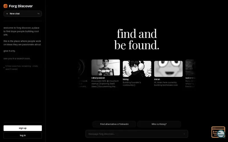 Screenshot of Forg Discover