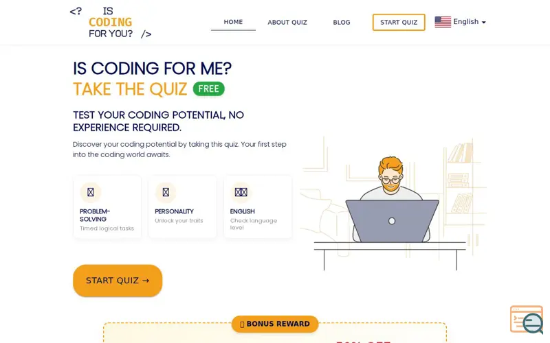 Screenshot of Is Coding For You