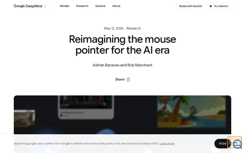 Screenshot of AI-enabled Pointer, a launch using Google App Engine