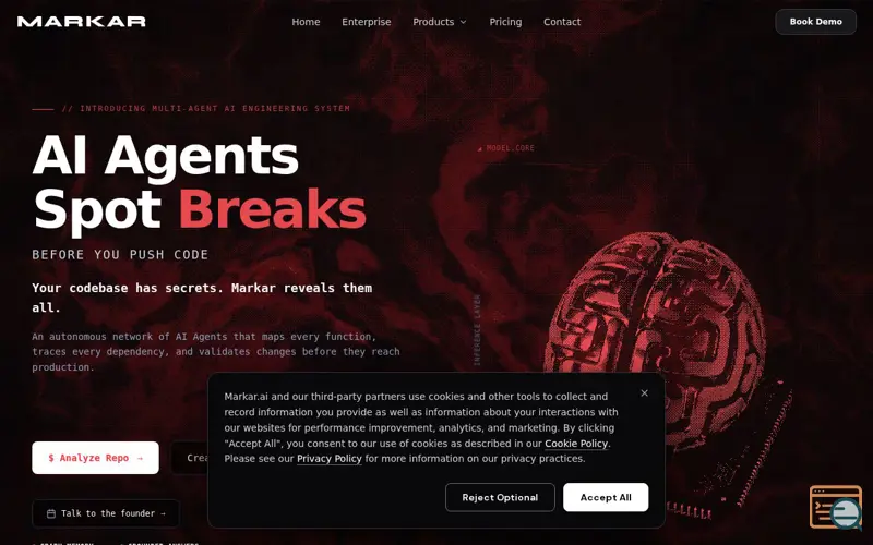 Screenshot of Markar.ai