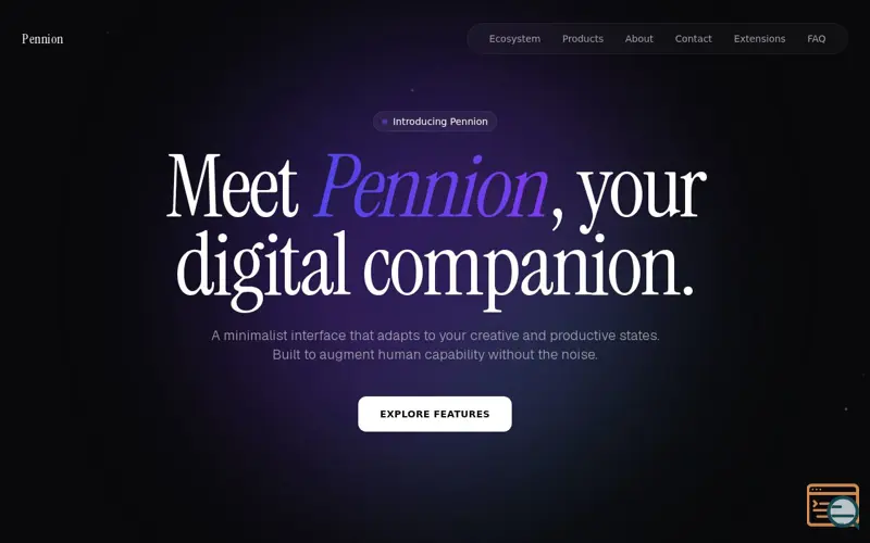 Screenshot of Pennion | Your Digital Companion