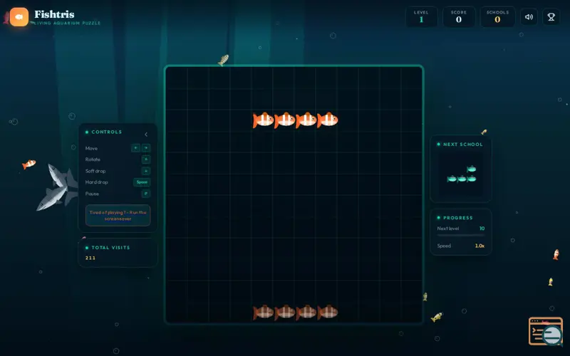 Screenshot of Fishtris