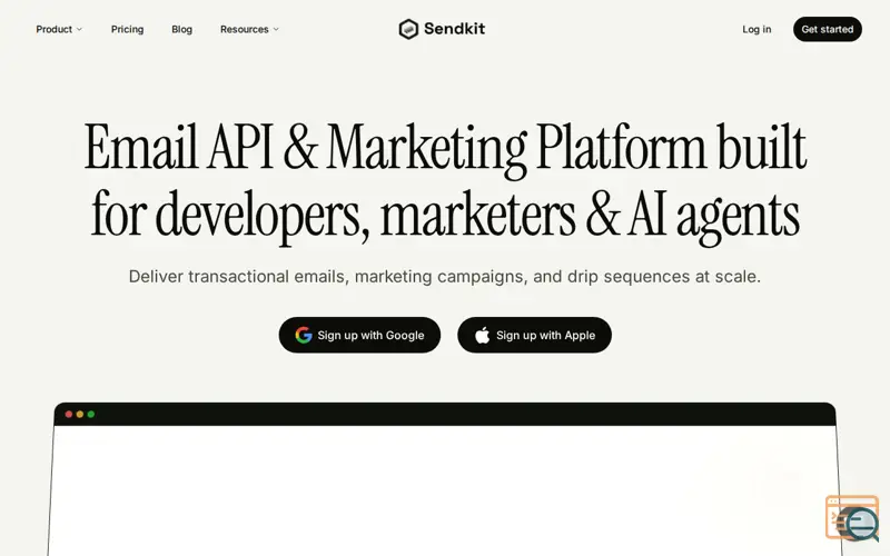 Screenshot of Sendkit