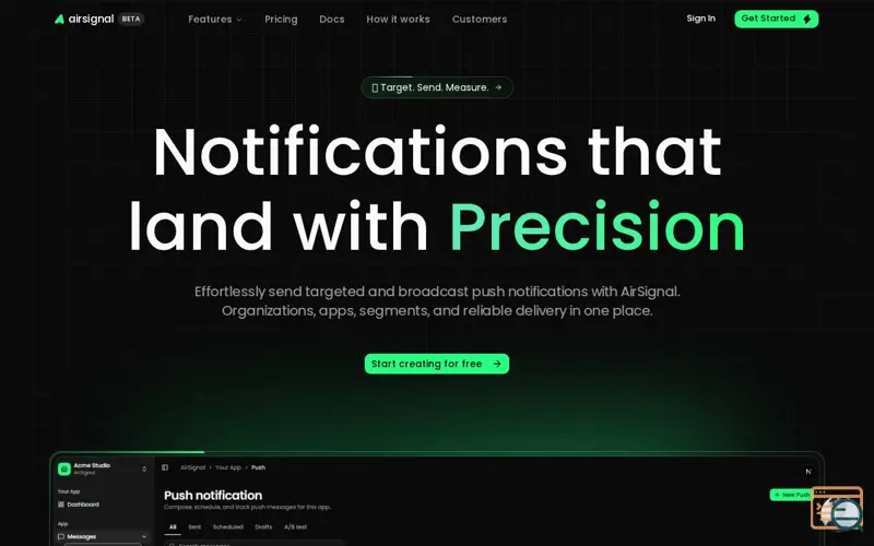 Screenshot of AirSignal
