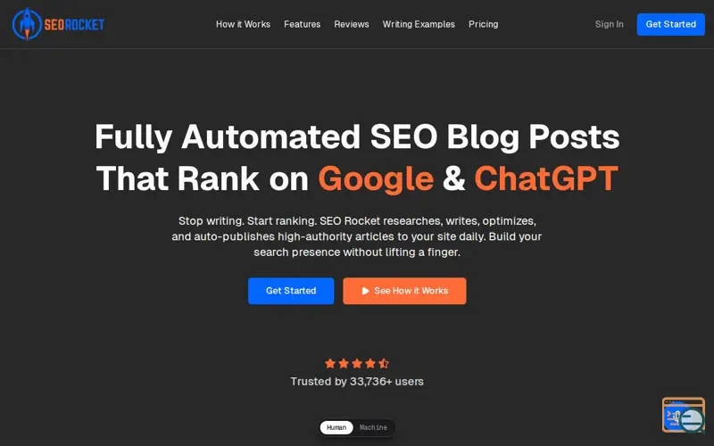 Screenshot of SEO Rocket