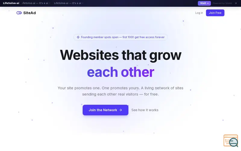 Screenshot of SiteAd