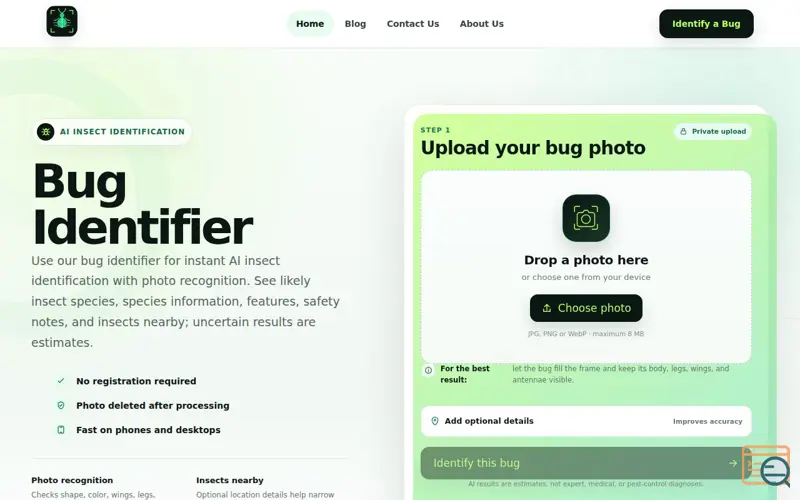 Screenshot of Bugs Identifiers, a launch using Kadence