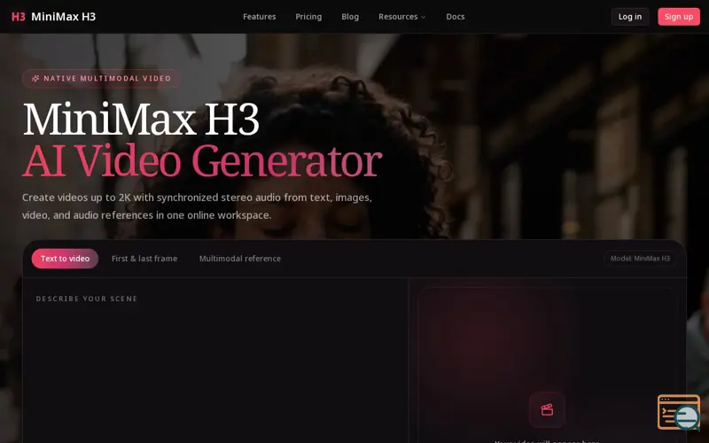 Screenshot of MiniMax H3
