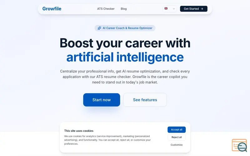 Screenshot of Growfile.app