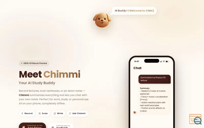 Screenshot of Chimmi