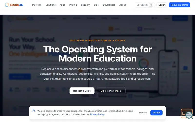 Screenshot of ScolaOS