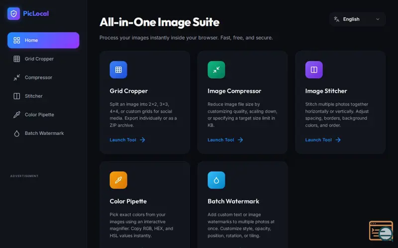 Screenshot of PicLocal