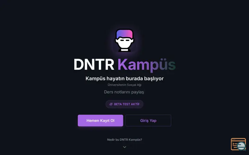 Screenshot of DNTR Kampüs