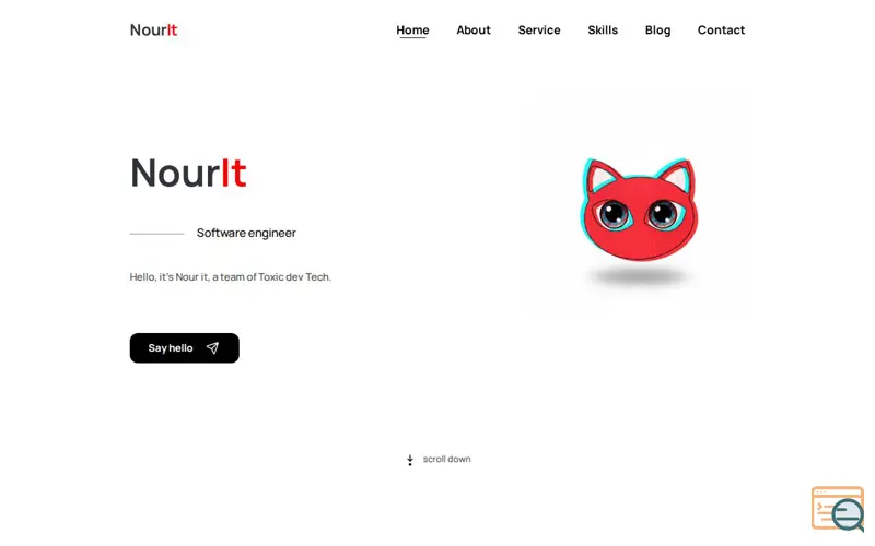 Screenshot of Nour It Portfolio