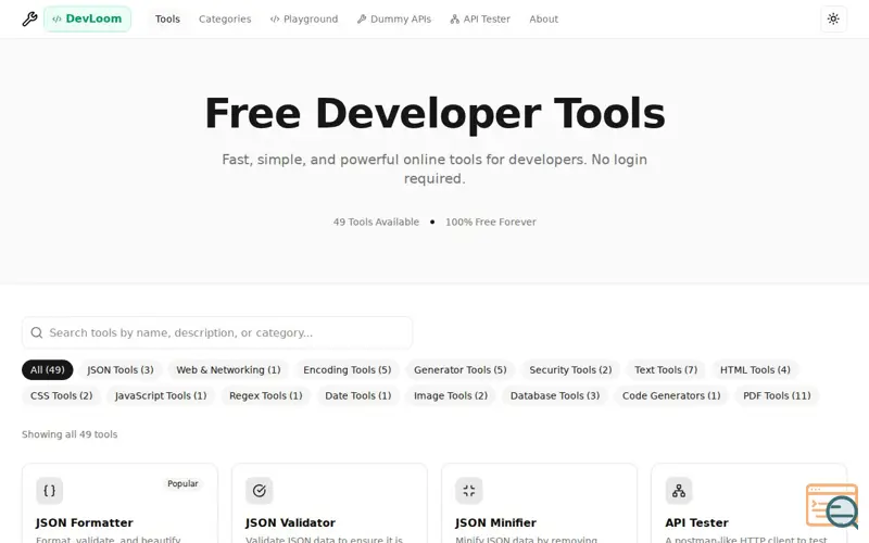 Screenshot of DevLoom