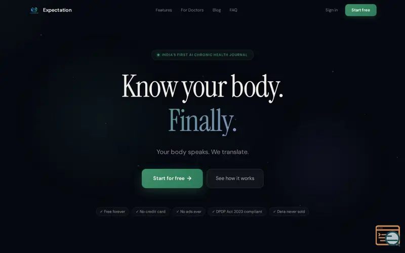 Screenshot of Expectation