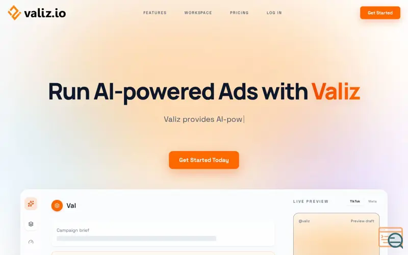 Screenshot of Valiz.io
