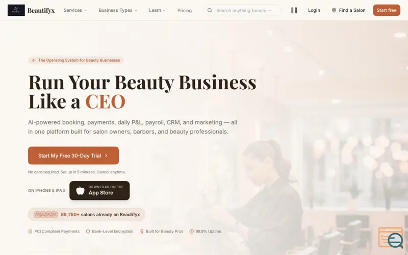 Screenshot of Beautifyx