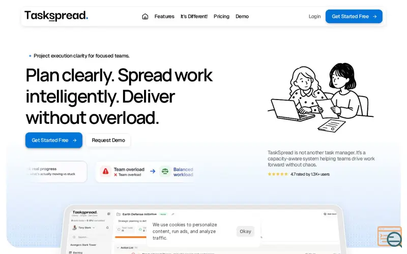 Screenshot of TaskSpread