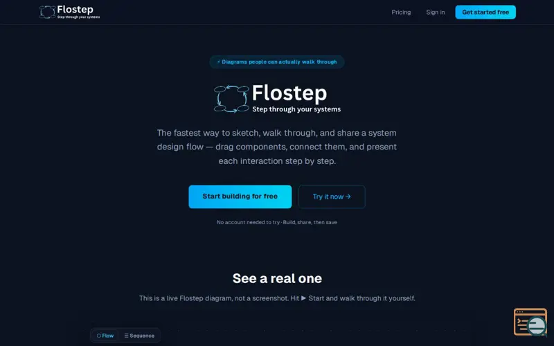 Screenshot of Flostep – Step through your systems
