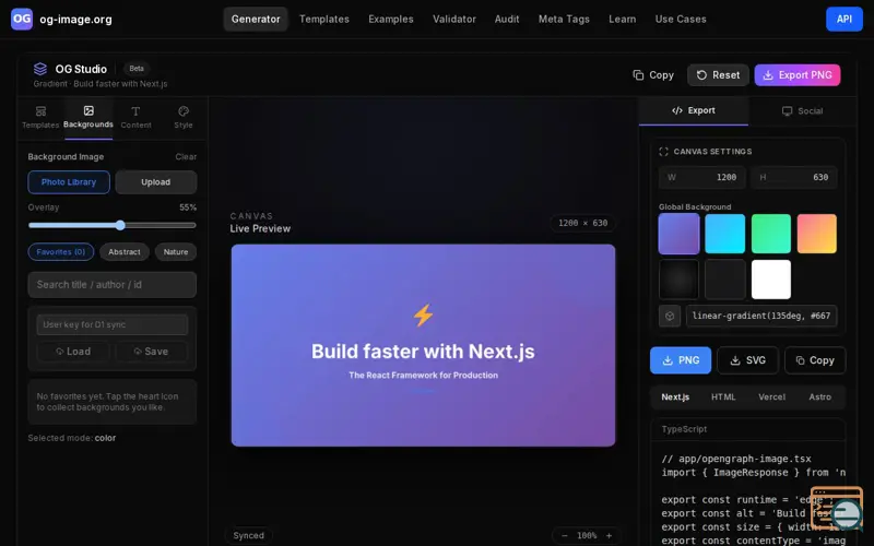 Screenshot of OG Image Generator