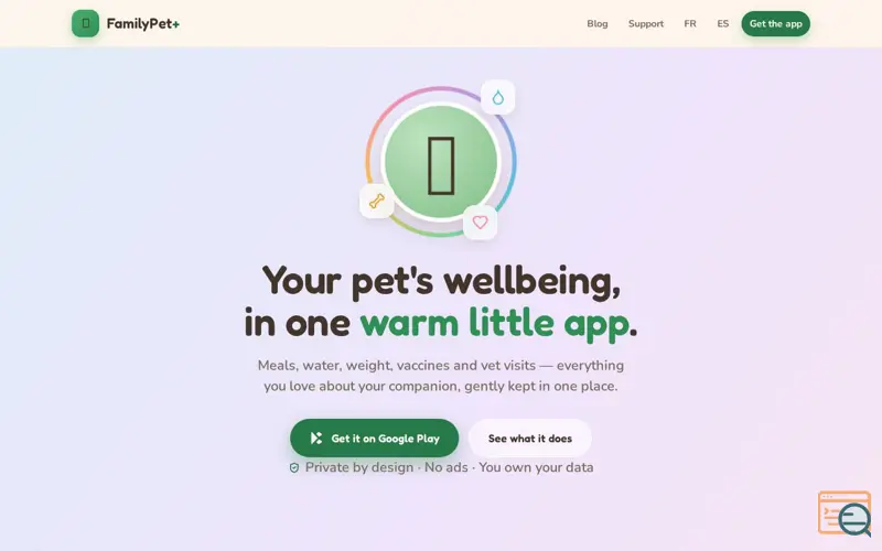 Screenshot of FamilyPet+