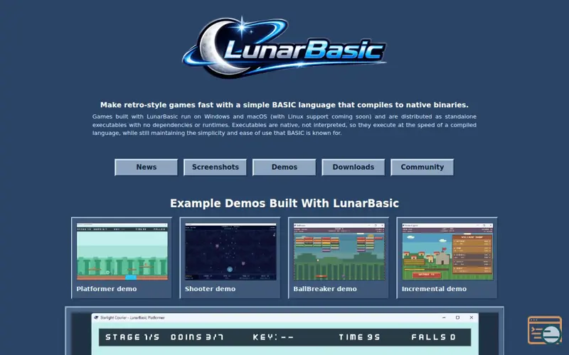 Screenshot of Lunarbasic