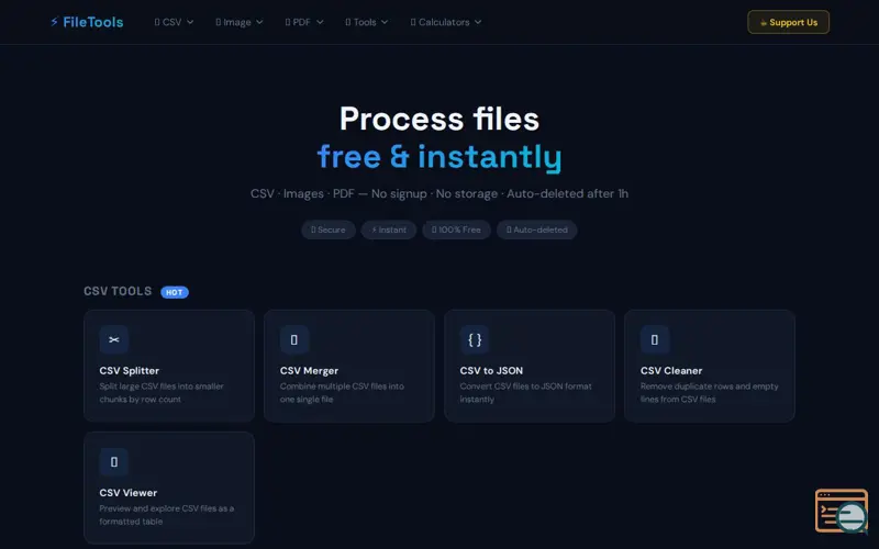 Screenshot of FileTools, a launch using Openprovider