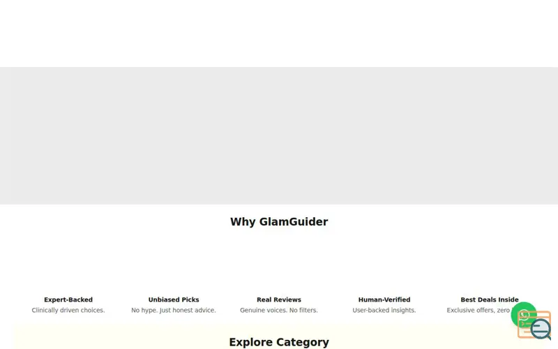 Screenshot of GlamGuider