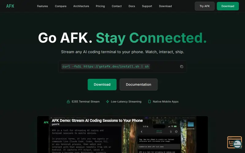 Screenshot of AFK