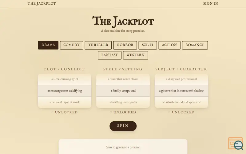 Screenshot of The Jackplot